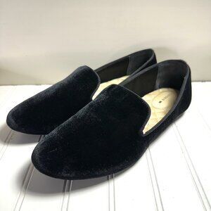 Birdies Black Velvet The Starling Shoes Slippers Loafers Women's Size 10.5 Royal
